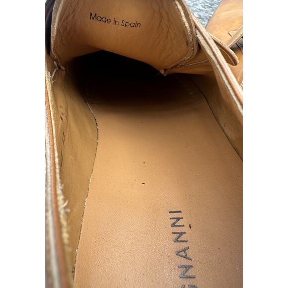 Magnanni Shoes Monk Strap Buckle Brown Leather Men’s Size 13